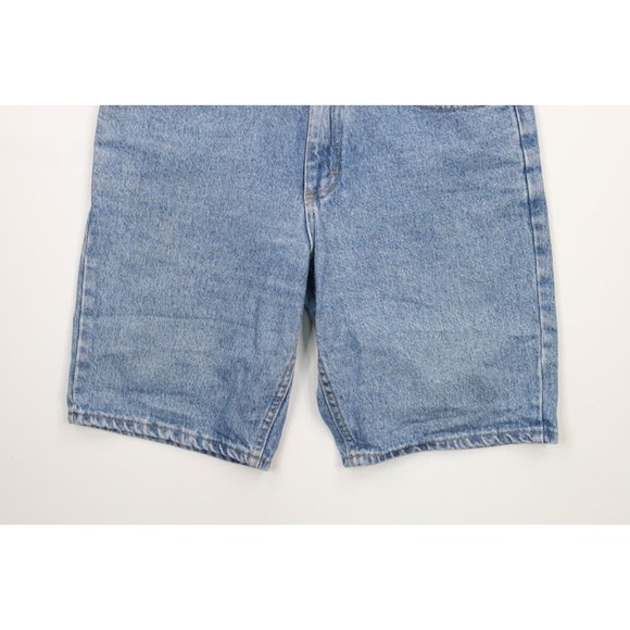 Vintage 90s Streetwear 32 Distressed Relaxed Fit Denim Jean Shorts Jorts USA - Picture 3 of 9